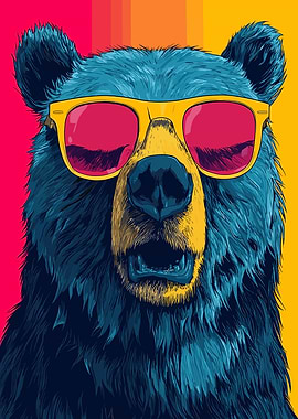 Cool Bear Wearing Sunglasses