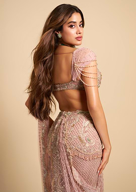 Janhvi Kapoor in a pink lehenga