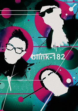 Blink-182 Band Members Pop Art Poster