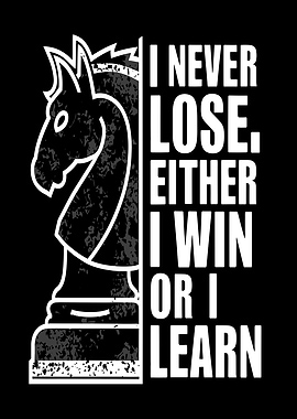 Chess Knight with Inspirational Quote