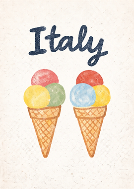 Italy Ice Cream Cones