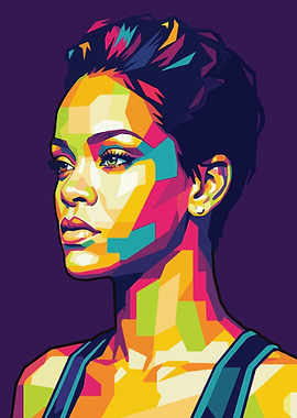 Rihanna Pop Art Portrait