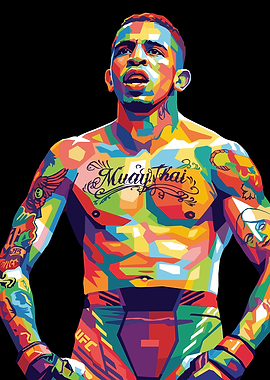 Colorful MMA Fighter Portrait