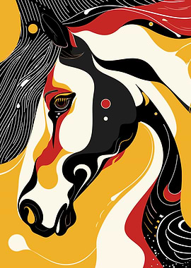 Abstract Horse Portrait