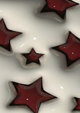 Glossy Red Stars