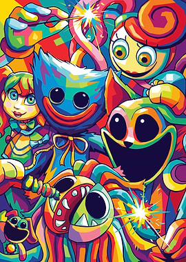 Poppy Playtime Characters Pop Art