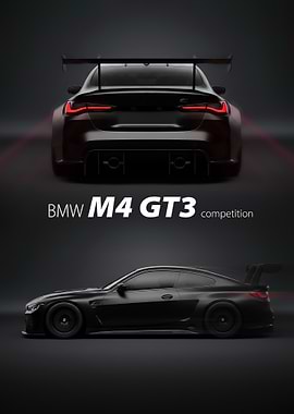 black race BMW M4 GT3 Competition Car