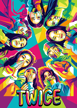 TWICE K-Pop Group Pop Art