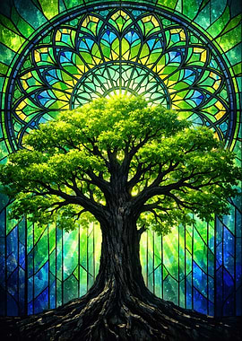 Tree of Life Stained Glass