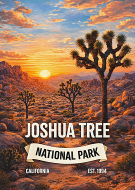 Joshua Tree National Park Vintage Poster