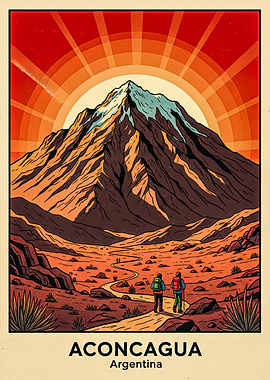 Aconcagua Mountain Poster