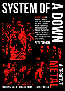 System of a Down Band Poster