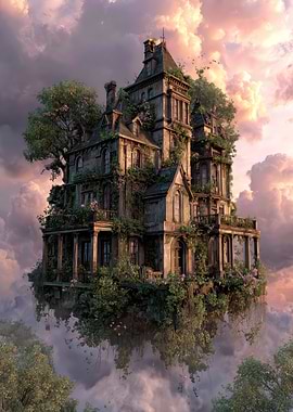 Floating Mansion in Clouds