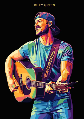 Riley Green Pop Art Portrait