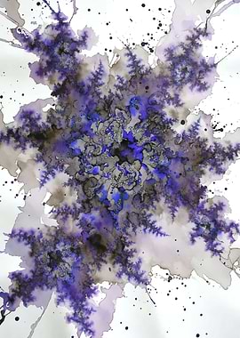 Abstract Fractal Watercolor Art
