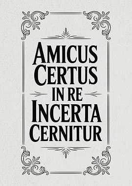 Amicus Certus In Re Incerta Cernitur Latin Quote