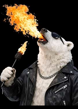Polar Bear Breathes Fire