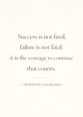 Winston Churchill Quote on Success and Failure