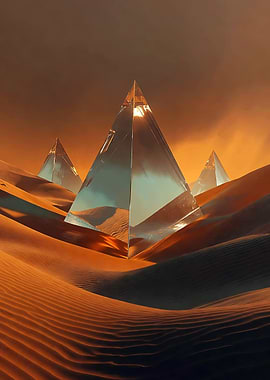 Pyramids in Desert