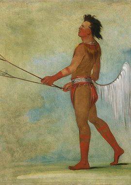 Native American Warrior with Arrows