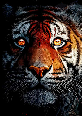 Close-up Tiger Portrait