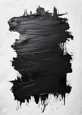 Black Paint Brush Stroke