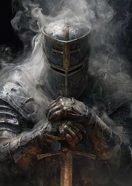 Knight in Smoke with Sword
