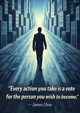 Man walking towards a bright future