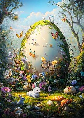 Easter Egg is Forest Magical Fantasy
