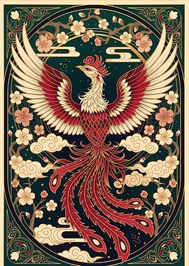 Phoenix with Cherry Blossoms