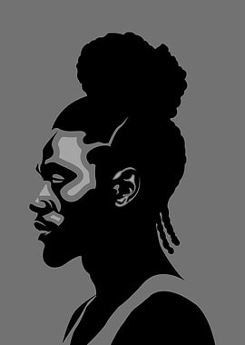 Stylized Portrait of a Black Man