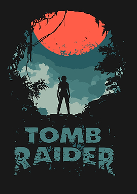 Tomb Raider Silhouette Poster