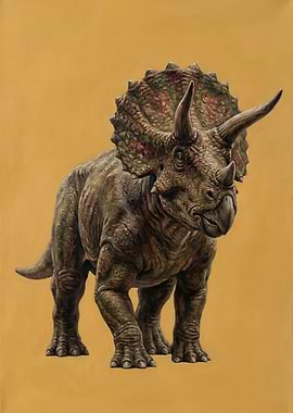 Triceratops Dinosaur Painting
