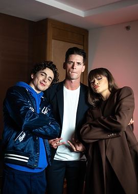 Timothée Chalamet, Austin Butler, and Zendaya pose together