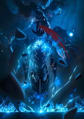 Shadow Monarch in Blue Energy
