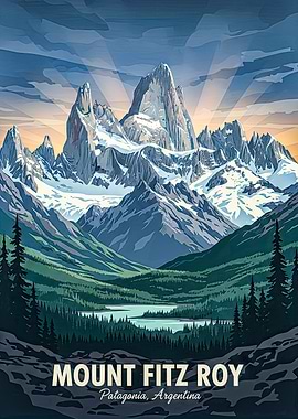 Mount Fitz Roy Patagonia Argentina Poster