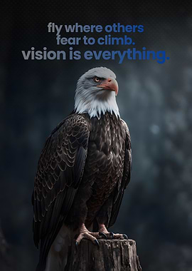 Eagle Vision Focus Freedom Motivational Quote
