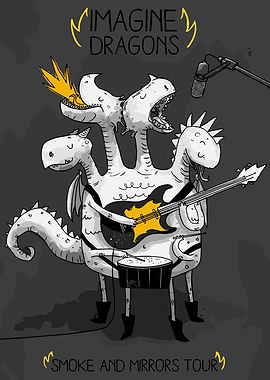 Imagine Dragons Smoke and Mirrors Tour Poster