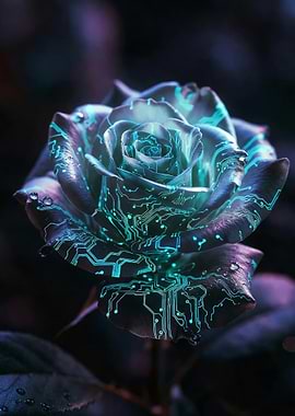Rose with Circuitry
