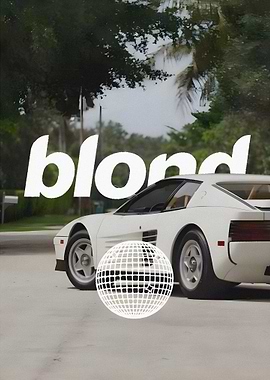 Blond Album Cover with Car