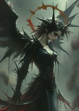Dark Angel with Crown
