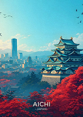 Aichi Japan Castle and Cityscape