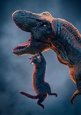 Jurassic Paw : When the Apex Predator Meets a House Cat