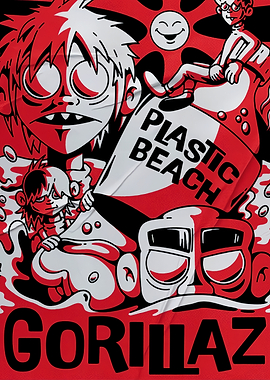 Gorillaz Plastic Beach Album Art