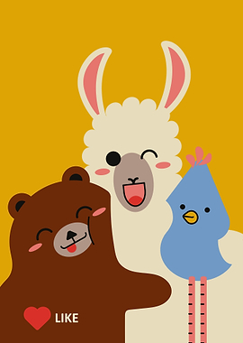 Cute Animals Hugging