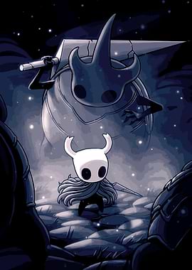 Hollow Knight Characters in Dark Forest