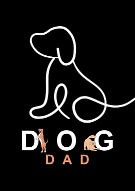 Dog Dad Text Art