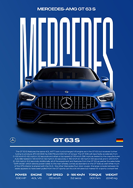 Mercedes-AMG GT 63 S Car Poster