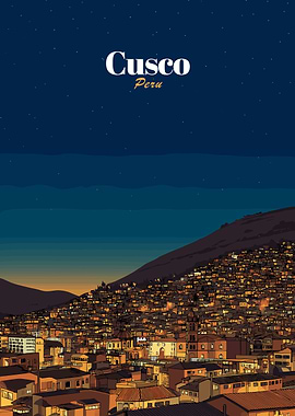 Cusco Peru Night Cityscape