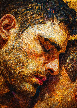 Intimate Male Couple Mosaic Portrait